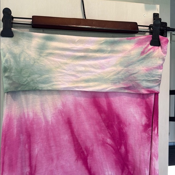 Love Tanjane Pink and Green Tie-Dye Maxi Skirt size medium - Picture 4 of 7